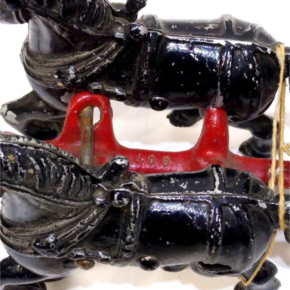 Stanley Toy Co. Horse Drawn Farm Hay Work Cast Wagon w/Driver Toy Original Paint - Picture 13 of 13